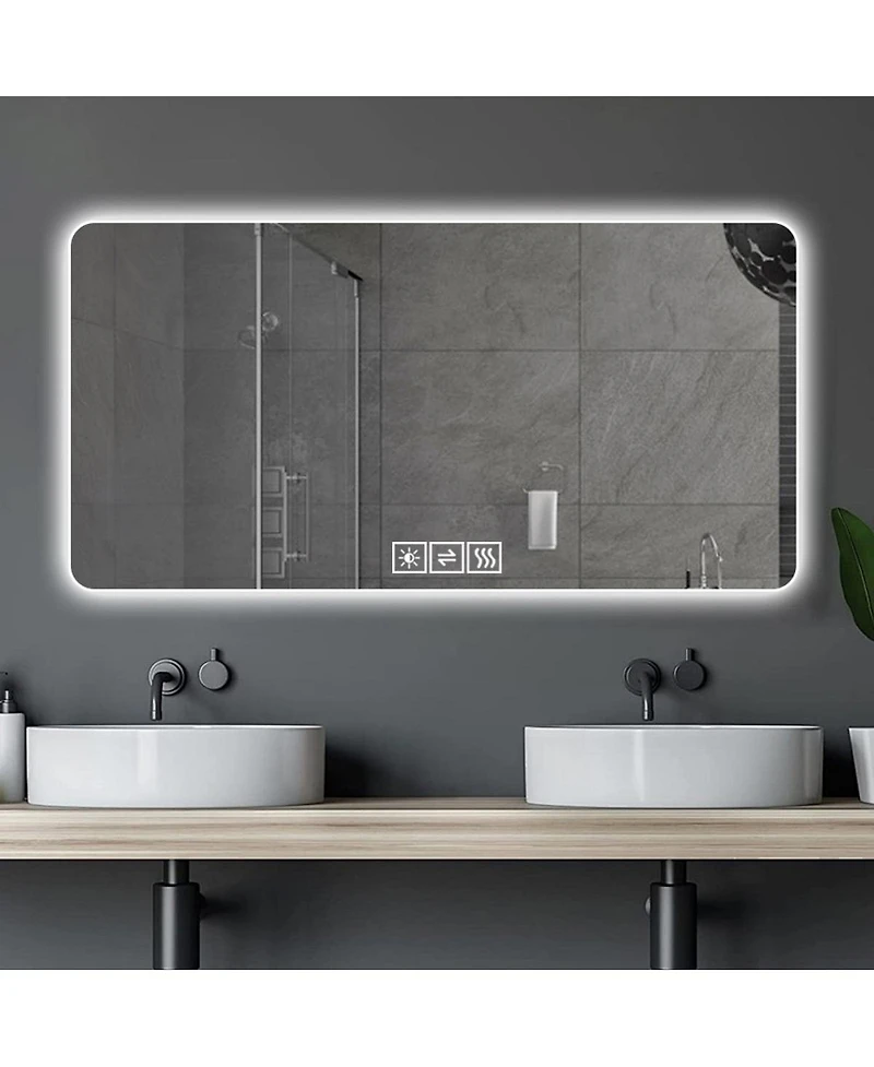 Laoties Led Bathroom Vanity Mirror with Lights, Anti-Fog Dimmable Wall Mounted Makeup