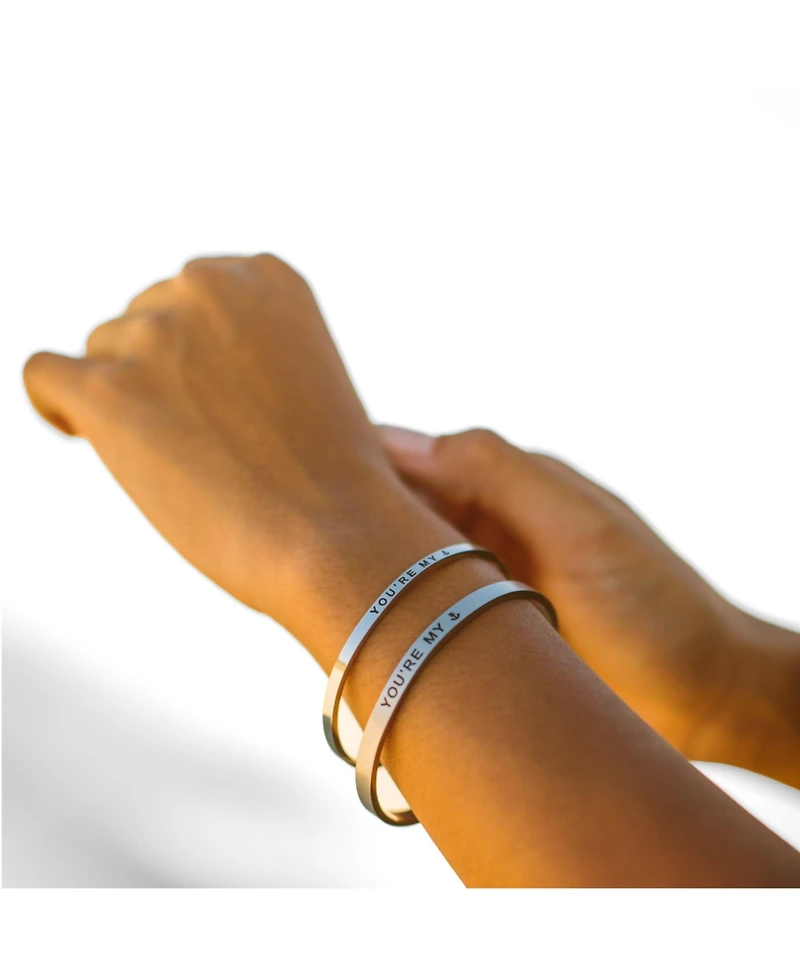 Mantra You're My Anchor Navy-Marine Corps Relief Society Bracelet - Outside