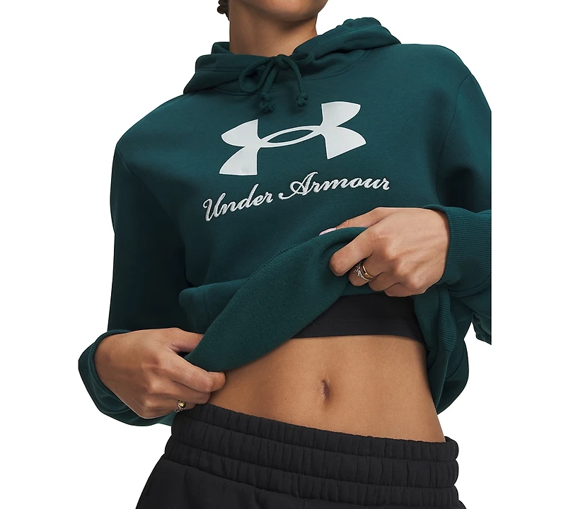 Under Armour Women's Rival Hooded Shimmer Sweatshirt