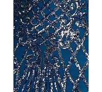 B Darlin Juniors' V-Neck Pattern Sequin Spaghetti Straps Dress