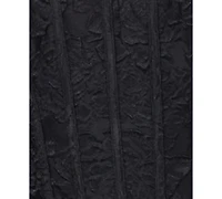 Alex & Sophia Juniors' Off-The-Shoulder Corset Bodice Jacquard Dress