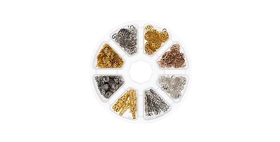 John Bead 8-Slot Bead Caps Jewelry Findings Kit Assortment, 1020pcs