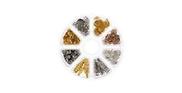 John Bead 8-Slot Bead Caps Jewelry Findings Kit Assortment, 1020pcs