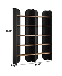 Slickblue 5-Tier Open Shelf Bookcase for Home or Office