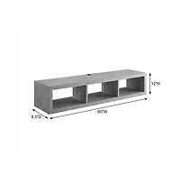 Martin Furniture Wallmounts Wall Mounted Tv Console 60-inch