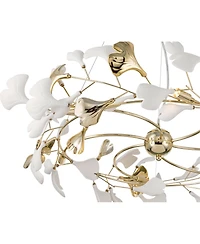 Possini Euro Design Descanso Gold and Ceramic -Light Chandelier
