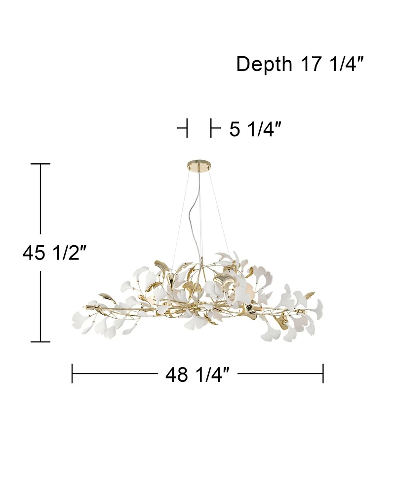 Possini Euro Design Descanso Gold and Ceramic 10-Light Chandelier