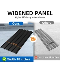 Streamdale Furniture 61inch Galvanized Metal Roof Panels 25 Pieces Heavy Duty Waterproof