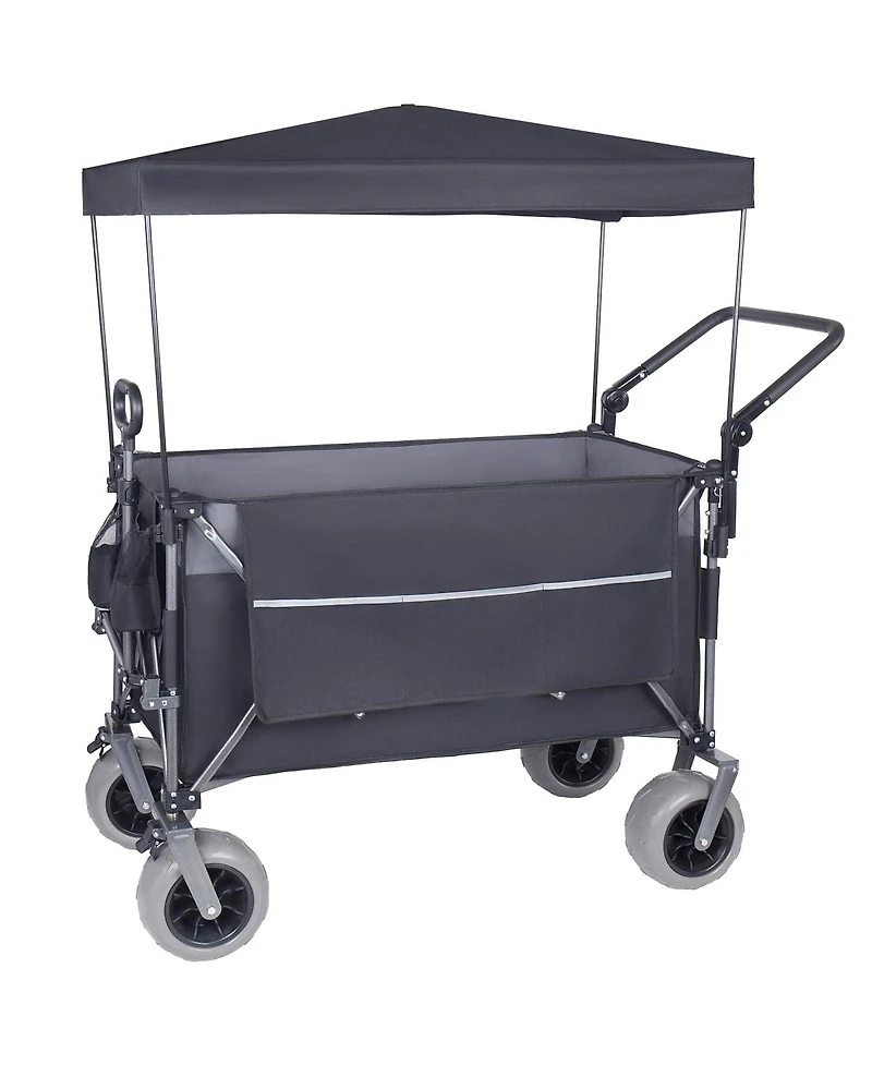 Streamdale Furniture Streamdale Multi-Functional Folding Wagon Cart with Canopy and All-Terrain Tires