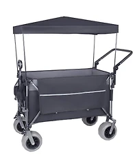 Streamdale Furniture Streamdale Multi-Functional Folding Wagon Cart with Canopy and All-Terrain Tires