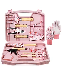 Xdovet Gardening Tools Set Trowel Rake Weeder Pruner Hard Case
