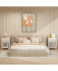 Streamdale Furniture Sage Wooden Nightstand with Drawer and Shelf 26.77''H