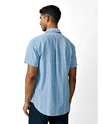 Aubin Men's Austin Cotton Linen Short Sleeved Shirt