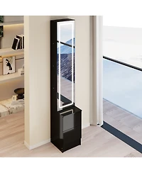 Streamdale Furniture Led Dressing Mirror Jewelry Cabinet with Adjustable Brightness and Storage