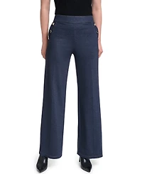 Karl Lagerfeld Paris Petite Silky Pont Mid-Rise Sailor Pants