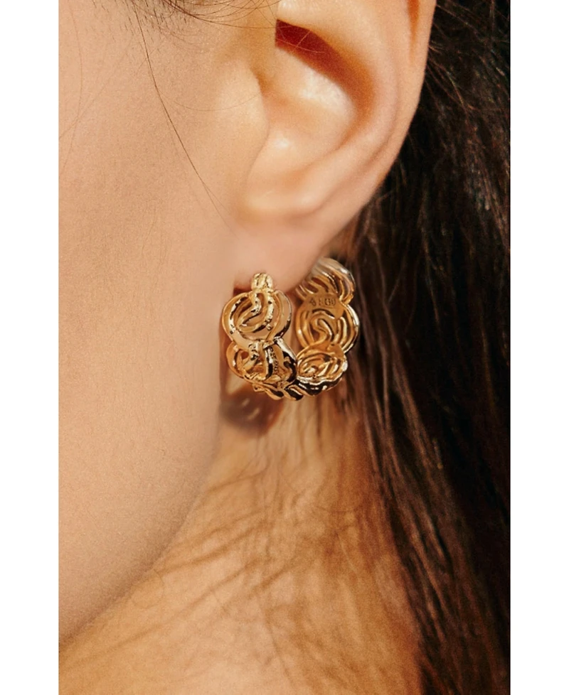 Retro Chic Mono Spiral Earrings