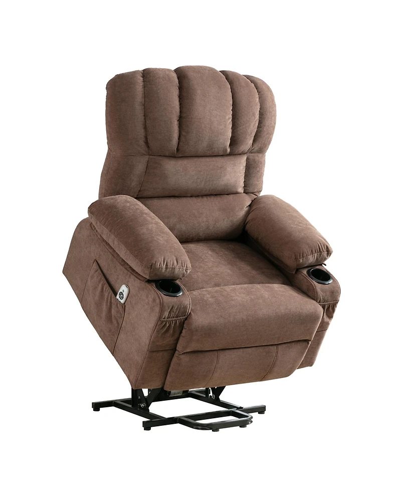 Clihome Power Lift Recliner Chair Recliners for Elderly with Heat and Massage Recliner Chair for Living Room with Infinite Position and Side Pocket