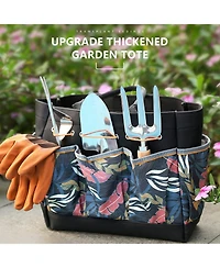Xdovet Heavy Duty Gardening Tool Set Rust-Resistant Storage Tote