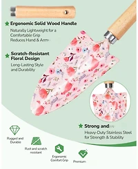 Xdovet Gardening Tools Gift Set Women Rust-proof Heavy-duty Florganizer Bag