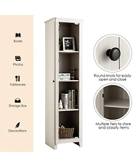Volenca 72-in Tall Slim Linen Tower with Shelves, 11-lb per Shelf