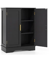 Volenca Bathroom Floor Storage Cabinet with 2 Doors and Adjustable Shelves, 31-in H