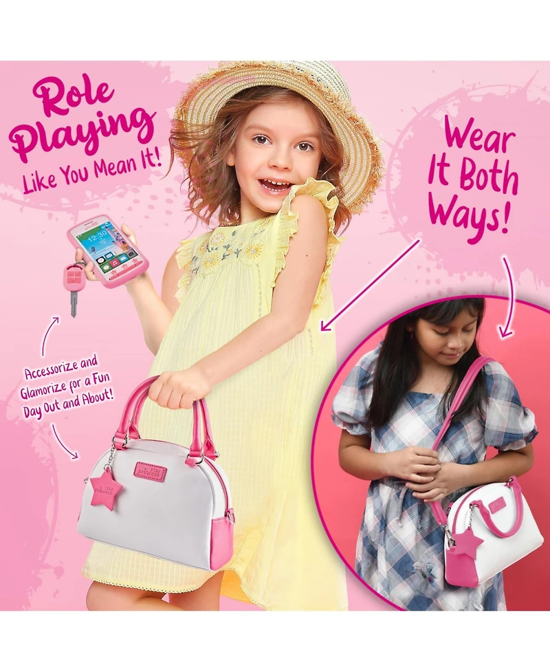 Gnuadz Play Purse Pretend Phone Wallet Cards Keys Makeup Role Kids Toy