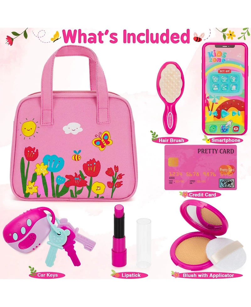 Gnuadz Play Purse Pretend Makeup Kit Princess Birthday Toy