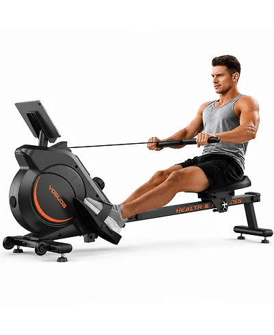 Fed Fitness Yosuda Magnetic Rowing Machine 16 Level Adjustable Resistance Bluetooth App Support Lcd Monitor with Comfortable Seat Cushion for Home Gym