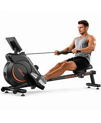 Fed Fitness Yosuda Magnetic Rowing Machine 16 Level Adjustable Resistance Bluetooth App Support Lcd Monitor with Comfortable Seat Cushion for Home Gym