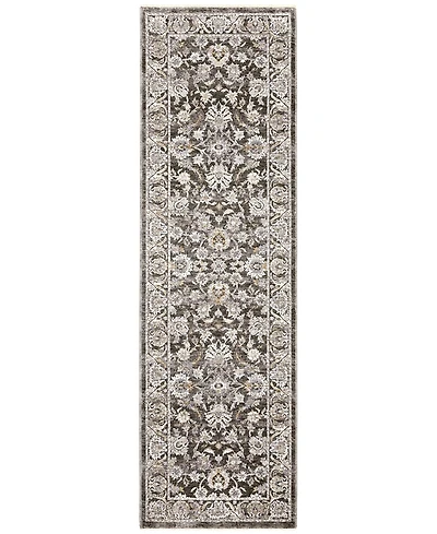 Oriental Weavers Maharaja 70E Gray and Ivory 2'3" x 7'6" Runner Rug