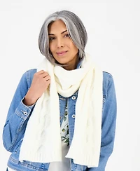 Style & Co Women's Cable Boucle Knit Muffler Scarf, Macy's Exclusive