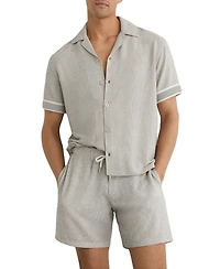Reiss Men's Dornie Stripe Tape Printed Shirt
