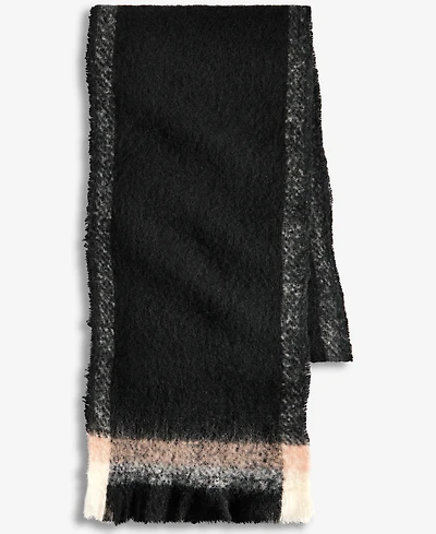 Style & Co Women's Bordered Blanket Wrap with Short Fringe, Macy's Exclusive