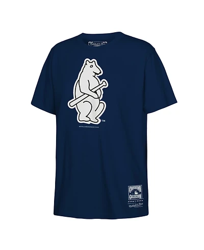 Mitchell & Ness Big Boys and Girls Navy Chicago Cubs Retro Logo T-Shirt