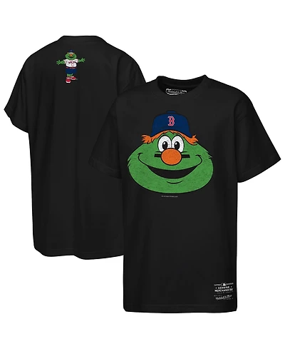 Mitchell & Ness Big Boys and Girls Black Boston Red Sox Face Mascot T-Shirt