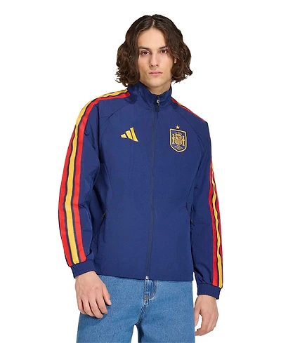 Adidas Men's Navy Spain National Team 2026 Home Full-Zip Game Day Anthem Jacket