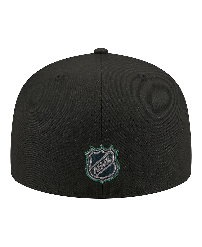 New Era Men's Black Minnesota Wild Color Pop 59FIFTY Fitted Hat