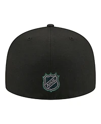 New Era Men's Black Minnesota Wild Color Pop 59FIFTY Fitted Hat