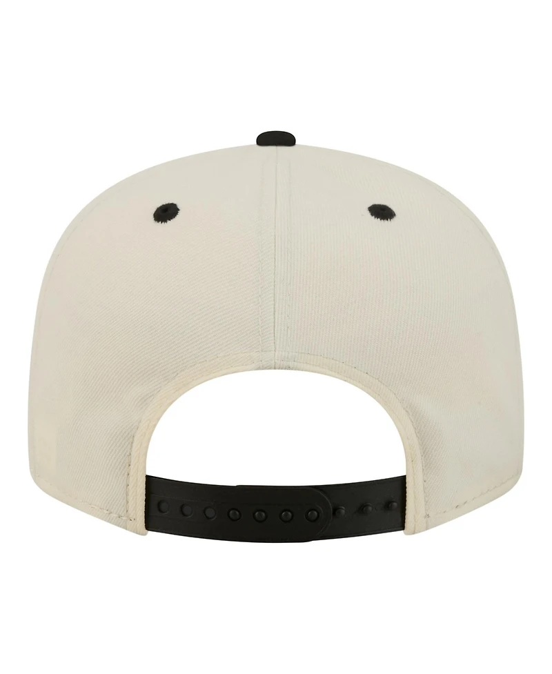 New Era Men's Cream Chicago White Sox Oversized Slogan 9FIFTY Snapback Hat