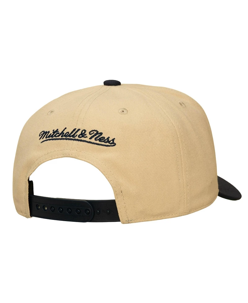 Mitchell & Ness Men's and Women's Khaki/Navy Indiana Fever Pro Pinch Snapback Hat
