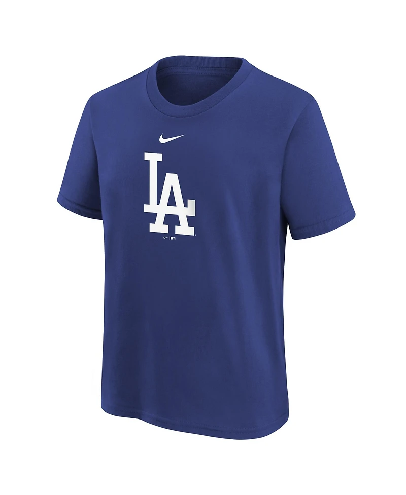 Nike Big Boys and Girls Royal Los Angeles Dodgers Large Logo T-Shirt