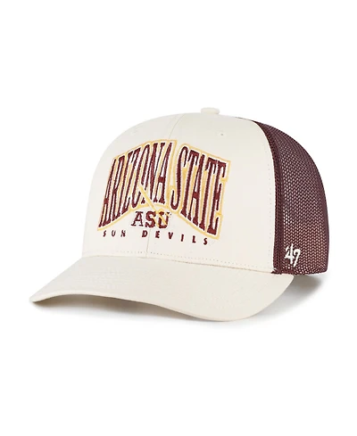 '47 Brand Men's Natural Arizona State Sun Devils Drawbridge Trucker Adjustable Hat