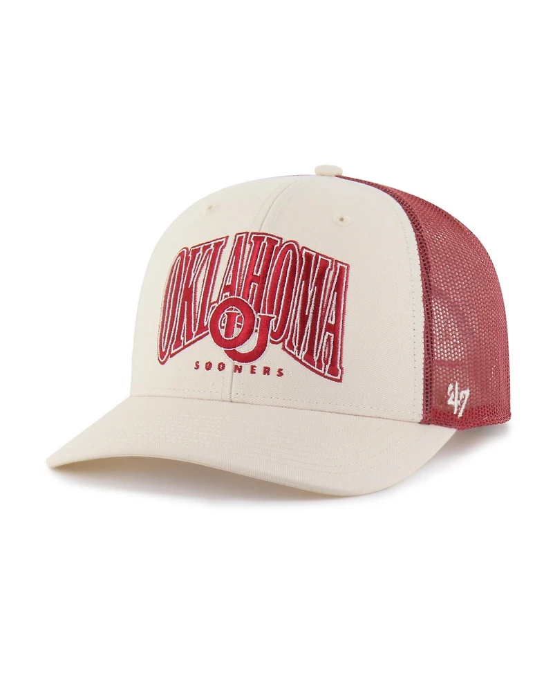 '47 Brand Men's Natural Oklahoma Sooners Drawbridge Trucker Adjustable Hat