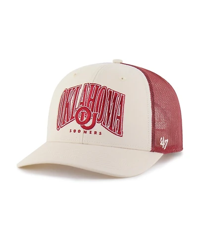 '47 Brand Men's Natural Oklahoma Sooners Drawbridge Trucker Adjustable Hat