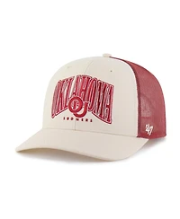 '47 Brand Men's Natural Oklahoma Sooners Drawbridge Trucker Adjustable Hat