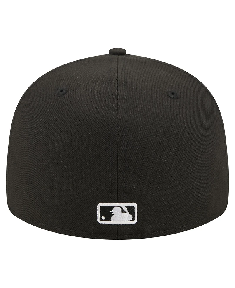 New Era Men's Black York Yankees Americana Bald Eagle Pre-Curved 59FIFTY Fitted Hat