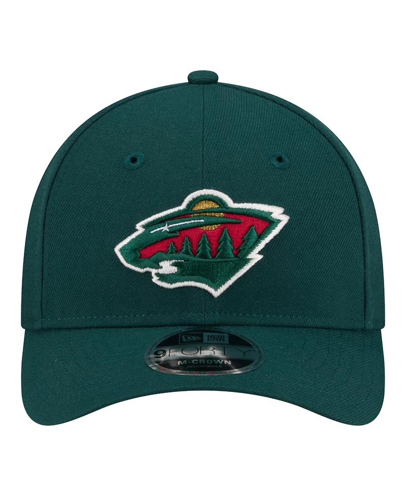 New Era Men's Green Minnesota Wild Coolera 9FORTY M-Crown Adjustable Hat