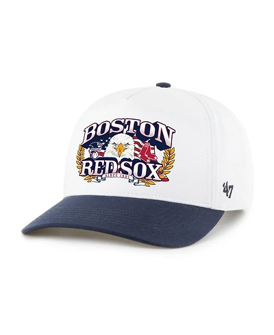 '47 Brand Men's White/Navy Boston Red Sox Americana Eagle Hitch Adjustable Hat