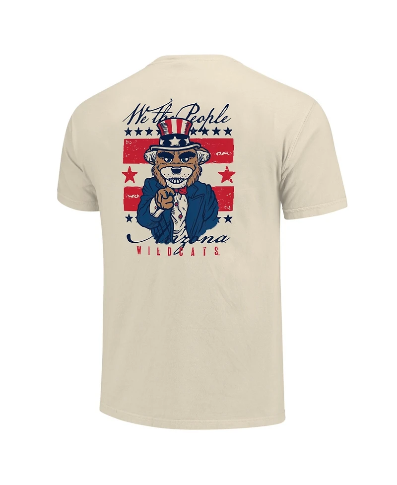 Image One Men's Cream Arizona Wildcats Uncle Sam Mascot T-Shirt