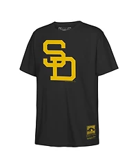 Mitchell & Ness Big Boys and Girls Black San Diego Padres Retro Logo T-Shirt